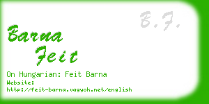barna feit business card